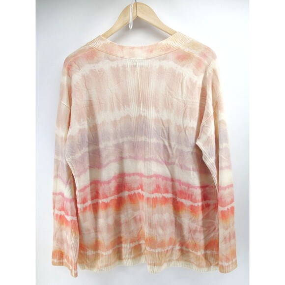 AllSaints Marea Tie Dye Merino Wool Cardigan in Rainbow Pink Women's‎ Medium - Picture 9 of 9